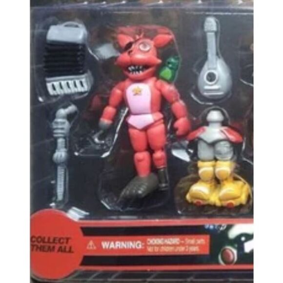 Five Nights At Freddys PVC Figures Orville Pigpatch El Chip Rockstar Foxy Freddy - Picture 6 of 6